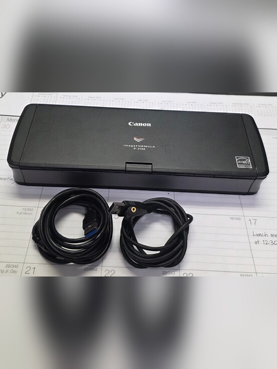 Canon Other - Canon Black Portable Document Scanner with Matching Black Cables